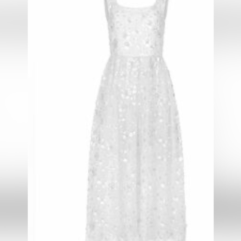 JessaKae White Floral Appliqué Square Neck Wedding Gown - Picture 3 of 7